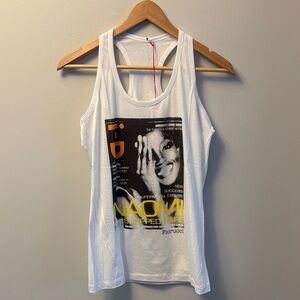 NWT Fiorucci X Naomi Campbell ID Magazine Collab Graphic Tank Racer Back Size M